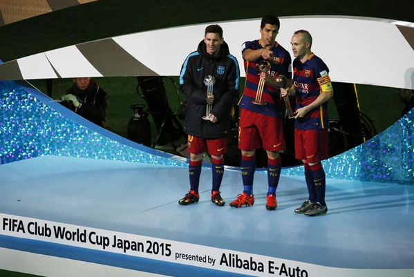 Суарес, Месси и Иньеста — лучшие игроки клубного чемпионата мира-2015