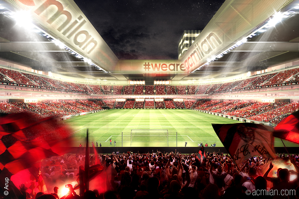 «Милан» продемонстрировал внешний вид своего будущего стадиона