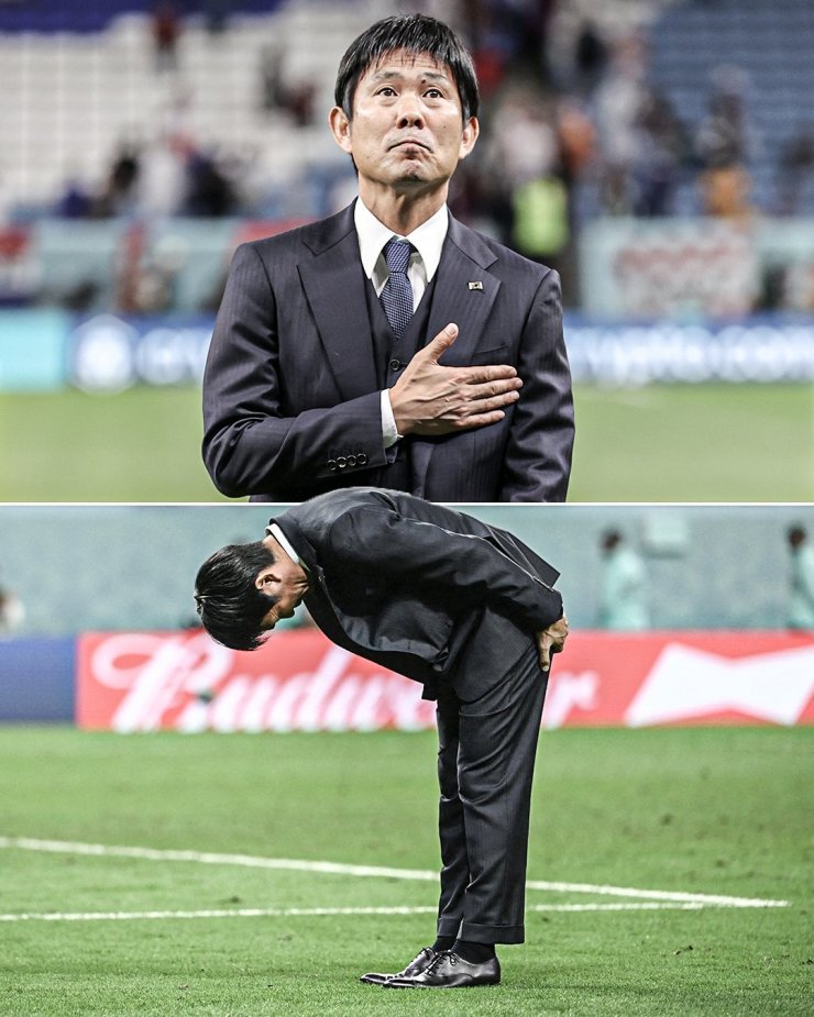 Тренер Японии поклонился фанатам, поблагодарив их за поддержку на ЧМ
