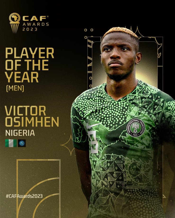 Виктор Осимхен признан лучшим африканским футболистом 2023 года