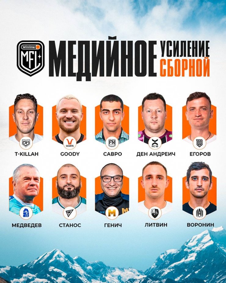Медведев и Генич попали в сборную Медиалиги на матч против команды ФНЛ